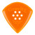 Gravity Sunrise Big Mini 3.0mm Orange Polished Guitar Pick, Multi-Hole Grip