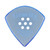 Gravity Sunrise Big Mini 2.0mm Blue Polished Guitar Pick, Multi-Hole Grip