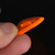 Gravity Edge Big Mini 3.0mm Orange Polished Guitar Pick, Elipse Hole Grip
