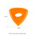 Gravity Edge Big Mini 3.0mm Orange Polished Guitar Pick, Elipse Hole Grip