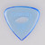 Gravity Edge Big Mini 2.0mm Blue Polished Guitar Pick, Elipse Hole Grip
