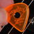 Gravity Razer Big Mini 3.0mm Orange Polished Guitar Pick, Round Hole Grip