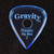 Gravity Razer Big Mini 2.0mm Blue Polished Guitar Pick, Round Hole Grip