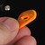 Gravity Sunrise Big Mini 3.0mm Orange Polished Guitar Pick, Elipse Hole Grip