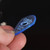 Gravity Sunrise Big Mini 2.0mm Blue Polished Guitar Pick, Elipse Hole Grip