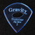 Gravity Sunrise Big Mini 2.0mm Blue Polished Guitar Pick, Elipse Hole Grip