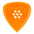 Gravity Classic Pointed Standard 3.0mm Orange Polished Guitar Pick, Multi-Hole Grip
