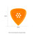 Gravity Classic Pointed Standard 3.0mm Orange Polished Guitar Pick, Multi-Hole Grip