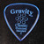 Gravity Classic Pointed Standard 2.0mm Blue Polished Guitar Pick, Multi-Hole Grip