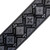 Richter Retro Jacquard Guitar Strap, Black / Grey (1865)