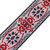 Richter Retro Jacquard Guitar Strap, White / Red (1769)