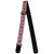 Richter Retro Jacquard Guitar Strap, White / Red (1769)