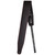 Richter Raw III Contour Wide Leather Guitar Strap, Vintage Black / Red (1503)