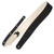 Richter Raw II Suede Leather Guitar Strap, Black / Beige (1347)