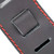Richter Raw II Contour Leather Guitar Strap, Vintage Black / Red (1518)