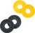 Fender x Third Man Hardware Strap Blocks Strap Lock System Black and Yellow (4-Pack)