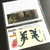 Jockomo Lizard Inlay Sticker, White Pearl, Facing Left (1 Piece)