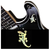 Jockomo Lizard Inlay Sticker, White Pearl, Facing Left (1 Piece)