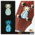 Jockomo Pineapple Headstock Inlay Sticker for Ukulele, Abalone Blue