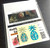 Jockomo Pineapple Headstock Inlay Sticker for Ukulele, Abalone Blue (1 Piece)