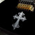 Jockomo Metallic Tribal Cross Inlay Sticker, Metallic Silver, Large (1 Piece)