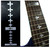 Jockomo Cross Fret Marker Inlay Stickers, Metallic Silver