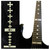 Jockomo Cross Fret Marker Inlay Stickers, Black Pearl