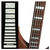 Jockomo Jazz Bass Block Fret Marker Inlay Stickers for 5-String Bass, White Pearl