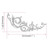 Jockomo Gothic Line Inlay Sticker, White Pearl, Facing Right