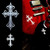 Jockomo Metallic Tribal Cross Inlay Sticker, Metallic Silver, Small