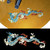 Jockomo Fire Dragon Inlay Sticker, White Pearl, Facing Right