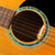 Jockomo Stripes Soundhole Rosette Inlay Sticker, Abalone Green