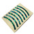 Jockomo Stripes Soundhole Rosette Inlay Sticker, Abalone Green
