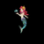 Jockomo Little Mermaid Headstock Inlay Sticker for Ukulele, Facing Left (1 Piece)