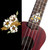 Jockomo Hibiscus Fretboard Inlay Sticker for Ukulele, Soprano
