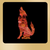 Jockomo Wolf Inlay Sticker, Abalone Red, Facing Left (1 Piece)