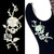 Jockomo Rose & Skull Inlay Sticker, Abalone Red