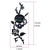 Jockomo Rose & Skull Inlay Sticker, Black Pearl