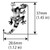 Jockomo Lizard Inlay Sticker, Abalone Blue, Facing Right (1 Piece)