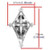 Jockomo Shield Headstock Inlay Sticker, White Pearl (1 Piece)