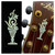 Jockomo Flower Pot Headstock Inlay Sticker, White Pearl