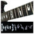 Jockomo Bat Wing Fret Marker Inlay Stickers, Metallic Silver