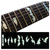 Jockomo Bat Wing Fret Marker Inlay Stickers, Metallic Silver