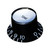 Hosco SCUD Reflector Top Hat Knob, Volume/Tone, Gold or Silver Cap, Metric or Inch (Single Knob)