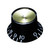 Hosco SCUD Reflector Top Hat Knob, Volume/Tone, Gold or Silver Cap, Metric or Inch (Single Knob)