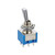 Hosco SCUD ON-ON-ONC Mini Toggle Switch, On-On-On, Chrome, Made in Japan