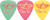Ibanez B1000SVGPY Steve Vai Signature Guitar Pick 3-Pack Green/Pink/Yellow 1.0mm
