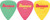 Ibanez B1000SVGPY Steve Vai Signature Guitar Pick 3-Pack Green/Pink/Yellow 1.0mm