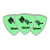 Ibanez H4H-CGR Hikizume Rounded Triangle Guitar Pick Heavy 1.00mm Green (3-Pack)