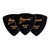 Ibanez H4H-BK Rounded Triangle Guitar Pick Heavy 1.00mm Black (3-Pack)